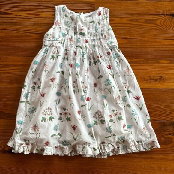 Little Handprint Girls Dress 100% Cotton With Cotton Gauze Lining Size 4 Y - Picture 1 of 10